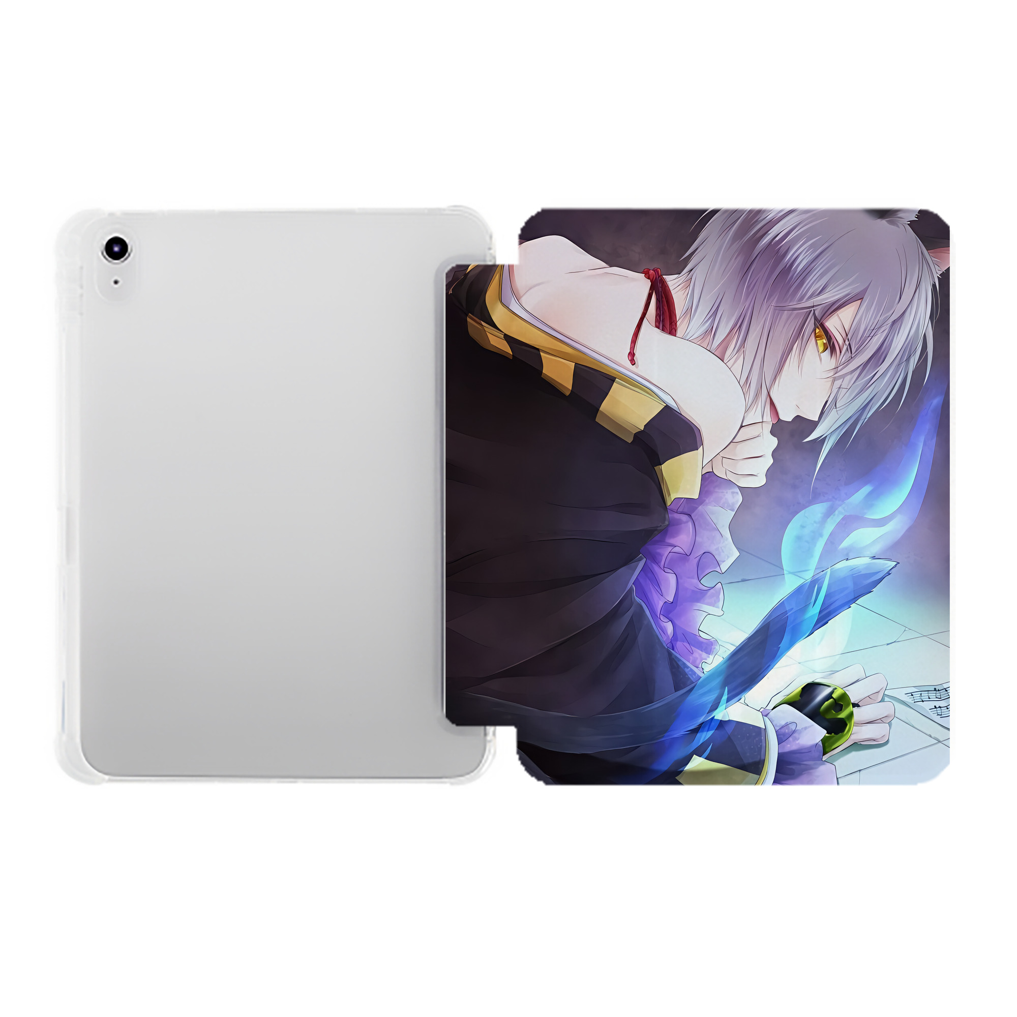 （画像用） 刀剣乱舞 Touken Ranbu IPad ケース ペン収納付き 三つ折りスタンド PUレザー×シリコン 対応機種9.5/10.5/10.9インチ